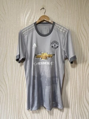 MANCHESTER UNITED 2017 2018 THIRD FOOTBALL SHIRT SOCCER JERSEY ADIDAS sz 8 MEN P - Image 1 of 4