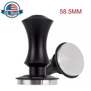 58.5mm Spring Loaded Coffee Tamper Espresso Hammer Calibrated Leveler Flat Base - Picture 1 of 15