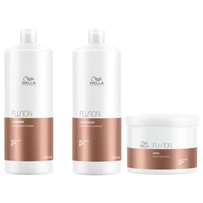 Wella Fusion Repair Shampoo 1000ml + Conditioner 1000ml + Maske 500ml Set  - Bild 1 von 4