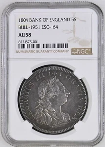 GREAT BRITAIN 1804 Bank of England Dollar ESC 1925 S 3768 NGC AU-58 - Picture 1 of 5