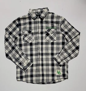 Darius Rucker Men's Medium Oregon Ducks White Black Plaid Flannel By Fanatics - Picture 1 of 4