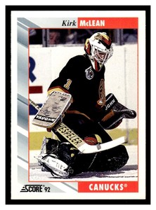 1992 Score  #385 Kirk McLean - Vancouver Canucks