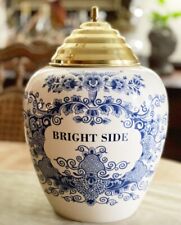 Delft Tobacco Jar (Blue): Bright Side 14.5”