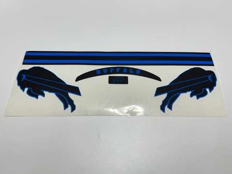 Buffalo Bills Black & Blue Mini Football Helmet Decal Set Cover