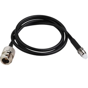 N female socket to FME female Adapter Pigtail Jumper Cable RG58 20cm 8" for WiFi - Picture 1 of 4