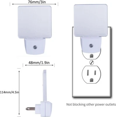 Paquete de 4 luces nocturnas azules, paquete de 4 luces nocturnas enchufables a la pared, enchufe de luz nocturna N Foto 1 de 4