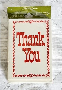 Vintage Norcross Weihnachten Dankeskarten Happy New Year Retro 12er Pack Neu in Verpackung - Bild 1 von 4