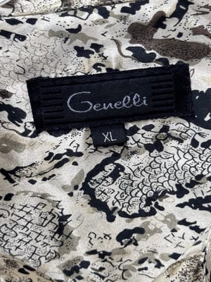 CAMISA MANGA LARGA XL Genelli 100% Seda Estampado Animal XL 18x36/37 COMO NUEVA  Foto 1 de 4