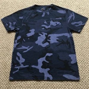 Polo Ralph Lauren Shirt Boys XL Blue Camouflage Pocket Crewneck Cotton Tee - Picture 1 of 9