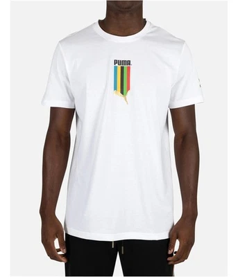 Puma Mens TFS Graphic T-Shirt, white, M - Image 1 of 3
