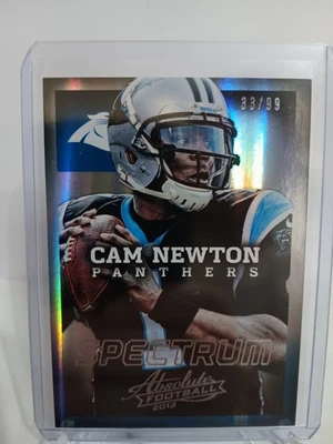 Cam Newton Carolina Panthers 2013 Panini Absolute #15 Spectrum Silver RARE /99 - Image 1 of 4