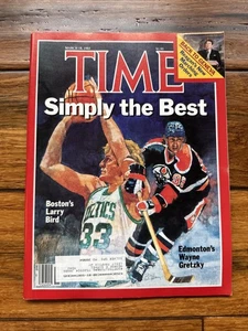 1985 MARCH 18 TIME MAGAZINE - LARRY BIRD & WAYNE GRETZKY FRONT COVER - Picture 1 of 6