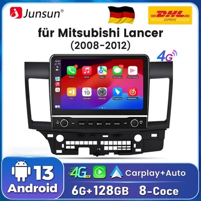 6+128GB SIM DAB+ SWC BT Autoradio Für Mitsubishi Lancer 2008-2012 Carplay 10.1" - Bild 1 von 4