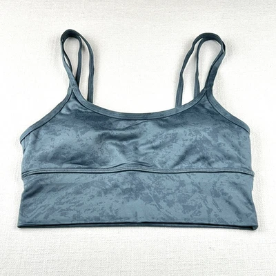 Paragon Dusty Blue Activewear Double Strap Sports Bra Womens Sz XS Recycled $42 - Image 1 of 4
