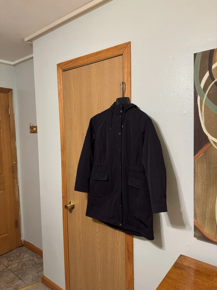 Talbots Size PM Solid Purple Long Sleeve Hooded Jacket - EUC - Image 1 of 4