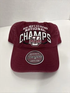 U Mass NCAA National Champs Ice Hockey Zephyr Strap Hat Cap NWT - Picture 1 of 10