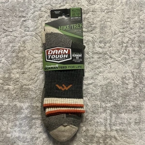CALZINI STIVALI NUOVI CON ETICHETTE DARN HARD HIKE/TREK HIKER LANA MERINO OLIVA XL 1466 - Foto 1 di 2