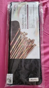 KnitPro Symfonie Wood Straight / Single Point Knitting Needle Set 35cm length - Picture 1 of 5