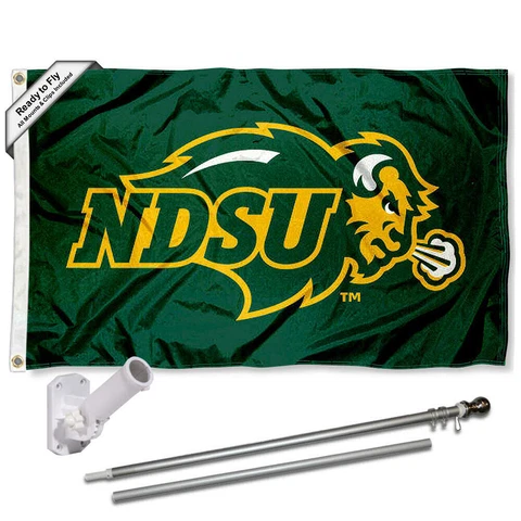 North Dakota State Bison Flag Pole and Bracket Mount Holder Cover