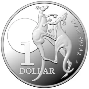 Moneda de Plata Real Australiana de Australia 2023 $1 ESPÍRITU DE LUCHA CANGURO 1/2 OZ - Imagen 1 de 5