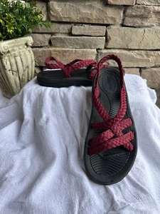 Wild Vibe Damen rot Seil Slipper Fersenriemen Sandale Größe 8 Sommer Strand-BA2 - Bild 1 von 7