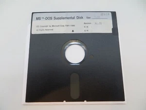 5.25" Floppy Disc MS-DOS Supplemental Disk Ver. 3.30 1986 Microsoft Computer vtg - Picture 1 of 3