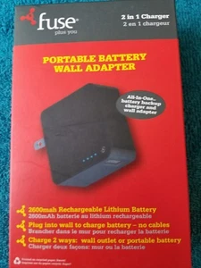 2 In 1 Portable Wall Adapter - Wall Adapter And Battey Backup - Picture 1 of 2