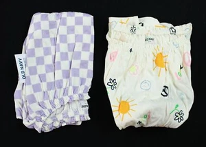Old Navy Girl's 2-Pack Printed Jersey-Knit Romper JL3 Purple Check Size XS NWT - Picture 1 of 7