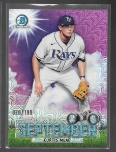 2023 Bowman Sights on September Curtis Mead #SOS-20 Fuschia Mojo Refractor /199 - Picture 1 of 2