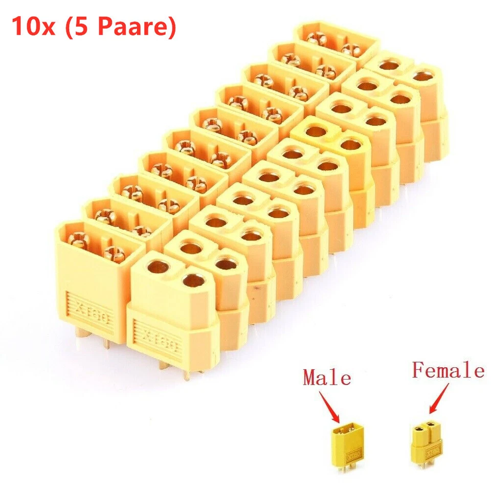 10x XT60 Premium Male + Female Male Female High Current Plug Banana Plugs - Image 1 of 4