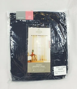 JCP Home Traditional Navy Blue Batiste Grommet-Top Sheer Curtain Panel, 50"x72" - Picture 1 of 2