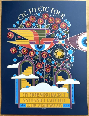 My Morning Jacket Nathaniel Rateliff Poster Nashville TN SEPT 18th N1 2024 #/525 - Image 1 of 4
