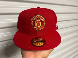 Manchester United Soccer Premier League Fitted Hat Red - New - Picture 1 of 4