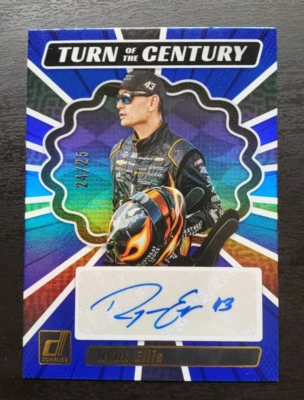 2024 Donruss Racing Ryan Ellis Turn of the Century Blue Auto 24/25 #TCS-RE - Image 1 of 3