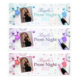 PERSONALISED PROM NIGHT FORMAL BANNER PHOTO HIGH SCHOOL LEAVERS  PARTY - Picture 1 of 8