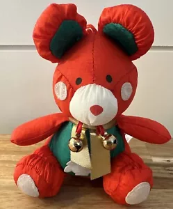 3 Stück) Stuffins Vintage 90er Bär Maus Christbaumschmuck Glocken Mini Nylon - Bild 1 von 3