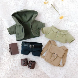 6PCS/Set 20cm Plush Doll's Clothes Baby Dolls Outfit Coat Shirt Pants Shoes Bag - Picture 1 of 8