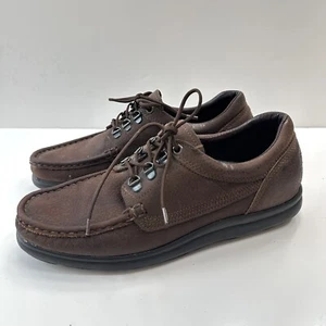 Dexter Walk Mocs Men’s Shoes Brown Suede Lace Up Comfort USA Made Size 10 - Picture 1 of 11