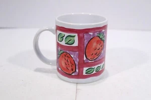 Vintage Strawberry Patch Coffee Cup Tea Mug Houston Harvest Strawberry NICE - Picture 1 of 8