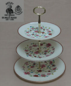 Royal Worcester "Astley" (Dr Wall's Period Pattern) THREE TIER CAKE STAND