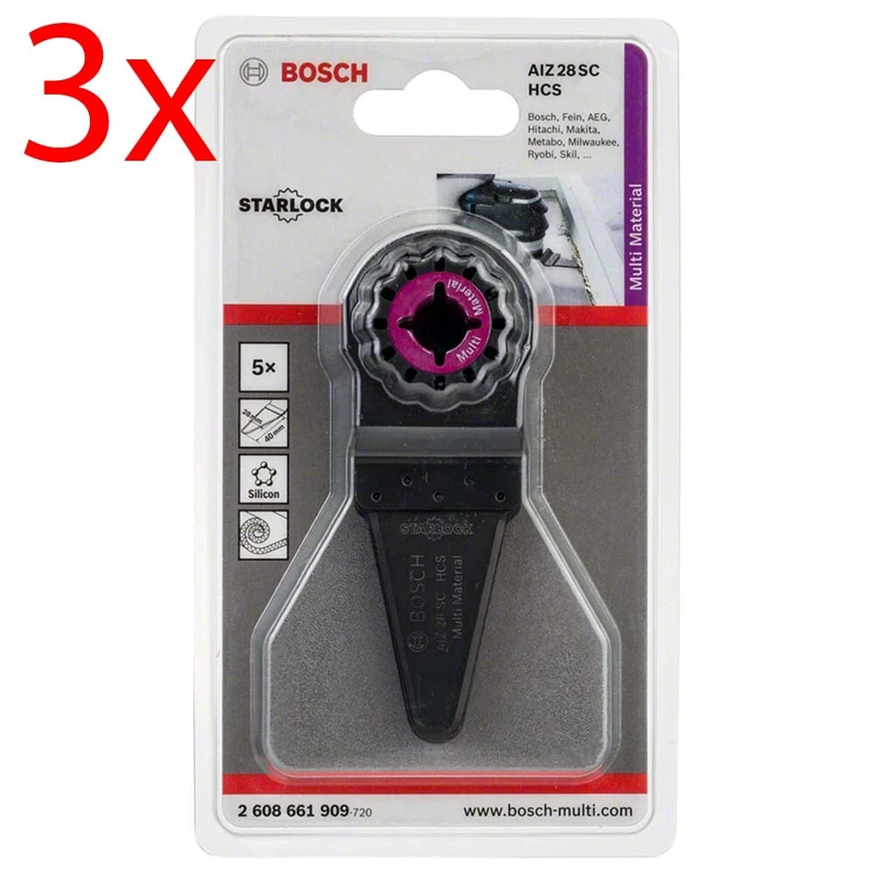 3 units of genuine Bosch ( AIZ 28 SC HCS (scrapper) Starlock - Bild 1 von 4