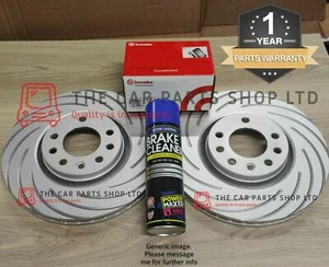 340MM FRONT DRILLED AND GROOVED DISCS & BREMBO PADS FOR AUDI S3 2.0 MK3 - Picture 1 of 1