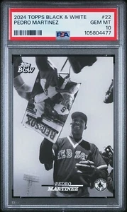 2024 Topps Black and White Pedro Martinez PSA 10 Gem Mint Red Sox #22 Low Pop - Picture 1 of 2