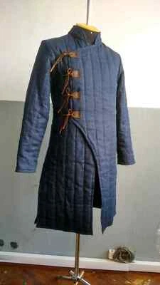 Nueva chaqueta disfraz histórico color azul armadura Gambesón recreación medieval Foto 1 de 2