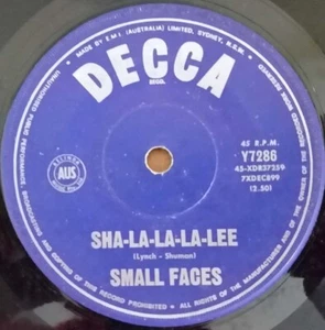1966 ROCK - SMALL FACES - SHA-LA-LA-LA-LEE 7" - DECCA AUSSIE Y7286 VG+ - Picture 1 of 2