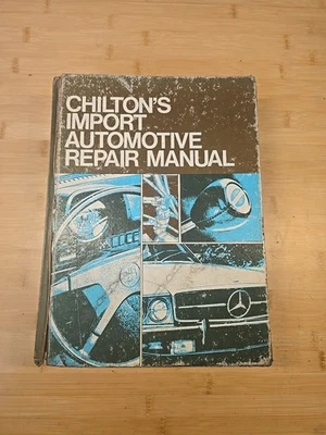 Manual de reparación de automóviles Chilton's Import 1977 4ta edición tapa dura autos camiones restauración Foto 1 de 4