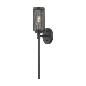 Lighting 1 Light Black Wall Sconce - Picture 1 of 7