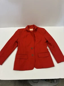 VINTAGE Pendleton Blazer Womens Size 10 Cherry Red Wool 2 Button Coat Jacket - - Picture 1 of 15