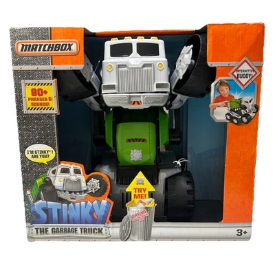 Matchbox Stinky The Garbage Truck 90+ Phrases Sounds Interactive Buddy Mattel - Image 1 of 4