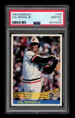Donruss Set-Break #106 1984 Cal Ripken Jr. PSA 10 GEMA como nuevo Foto 1 de 3